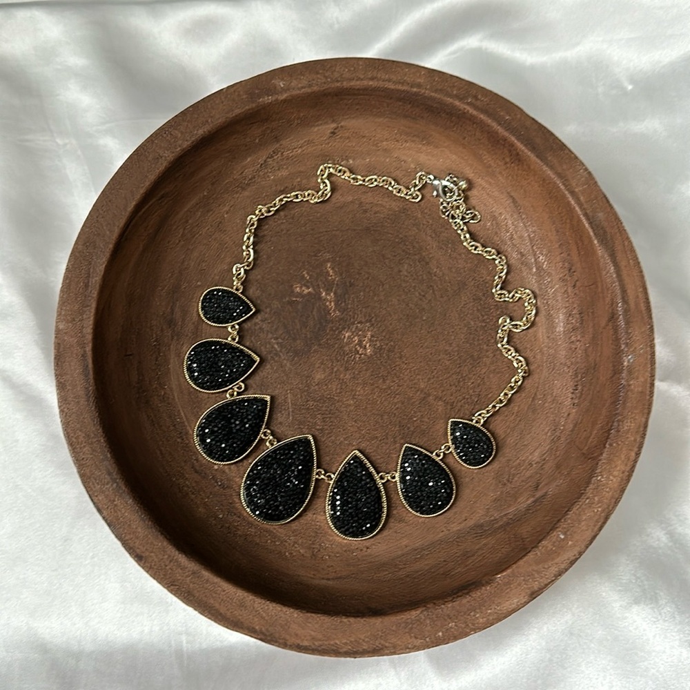 Black and Gold Statement Necklace
